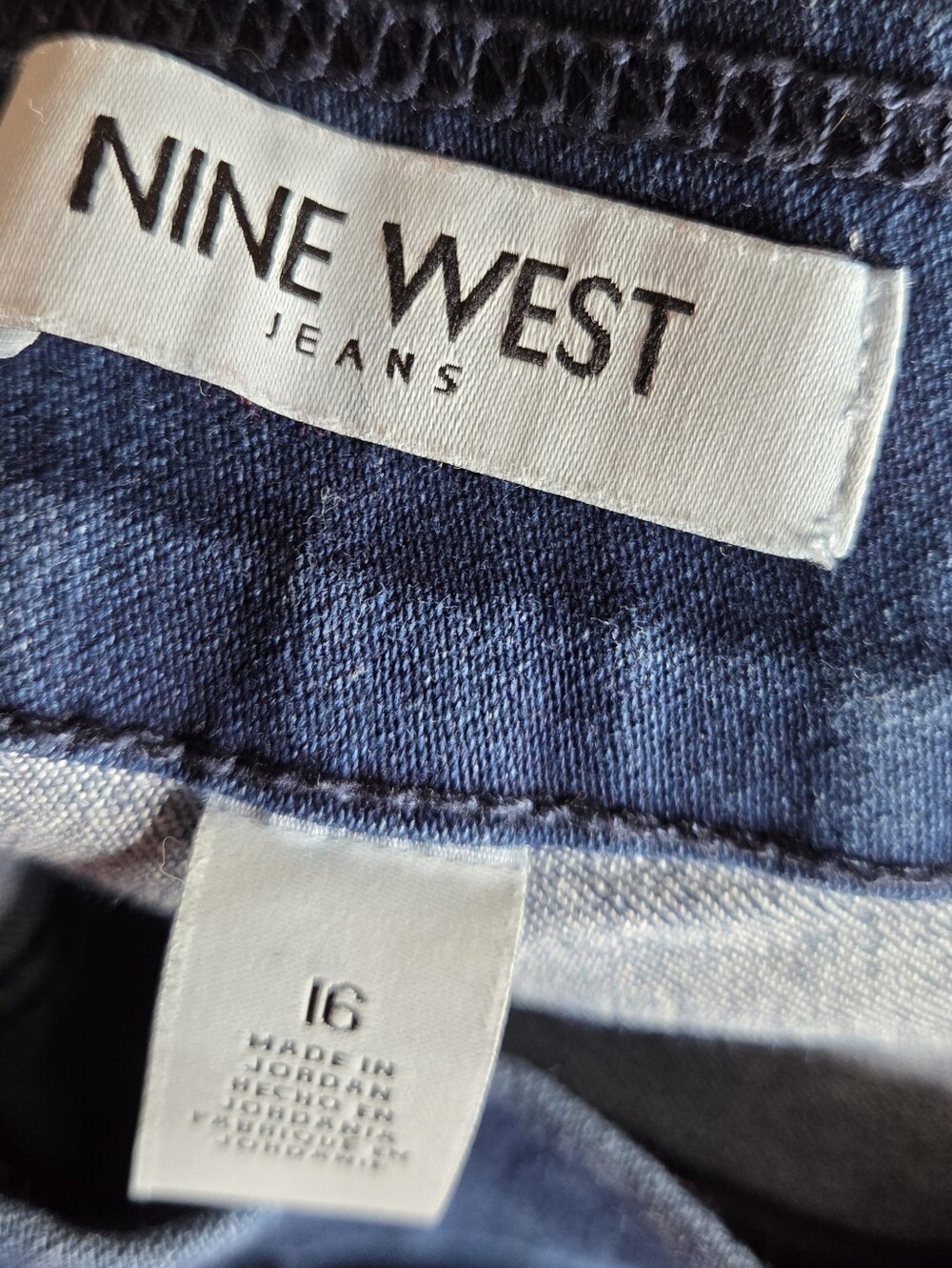 Nine West Heidi Pull On Skinny Jeans Size 16 Dark Wash - Picture 4 of 5